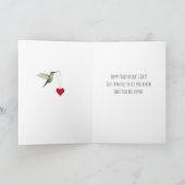Kolibris Valentinstag Karte (Innenseite)