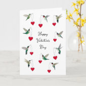 Kolibris Valentinstag Karte (Gelbe Blume)