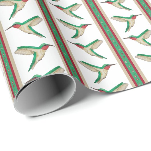 Kolibristreifen Geschenkpapier (Rolleneckpunkt)