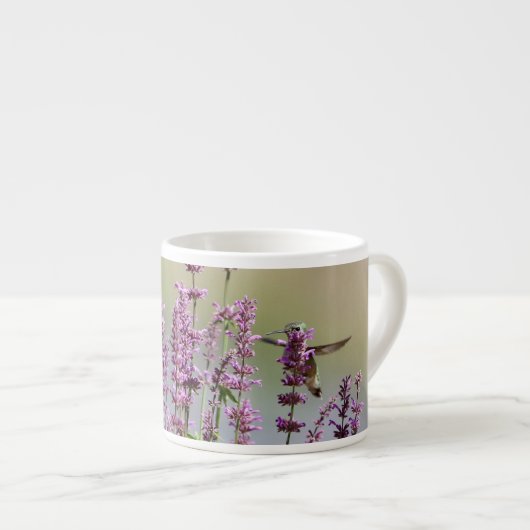 Kolibriu. Wildblumeespresso-Tasse Espressotasse (Vorderseite Rechts)