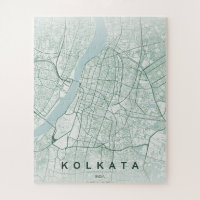Kolkata Indien Stadtplan Minimales Design
