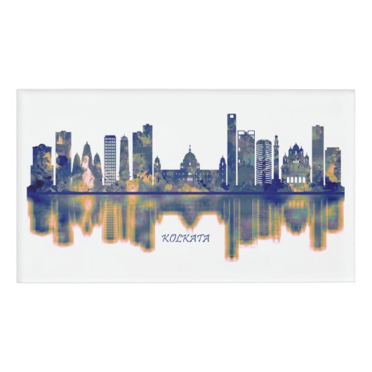 Kolkata-Skyline Namenschild (Vorderseite)