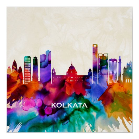 Kolkata Skyline Poster (Vorderseite)