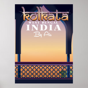 Kolkata - Westbengalen Indien Urlaubsposter Poster