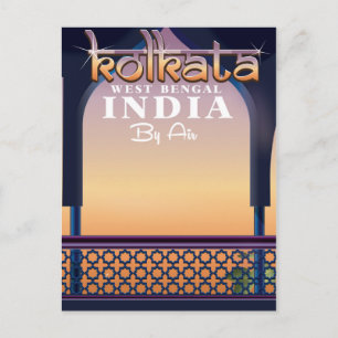 Kolkata - Westbengalen Indien Urlaubsposter Postkarte
