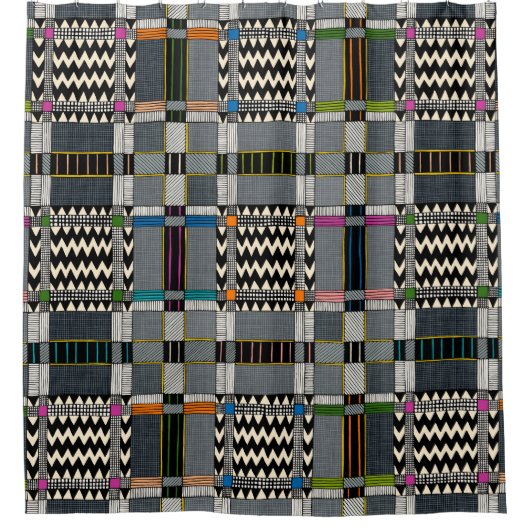 KOLLA Karo Duschvorhang (Vorderseite)