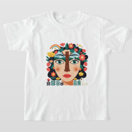 Kollage aus Cartoon-Gesichtern T-Shirt