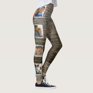 Kollage Familienfotos Maus Fotos hinzufügen Rustik Leggings
