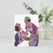 Kollage mit albernen Salathüten Postkarte (Stehend Vorderseite)
