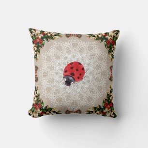Kollage vintage Retro mit Spitze und Blumen Kissen