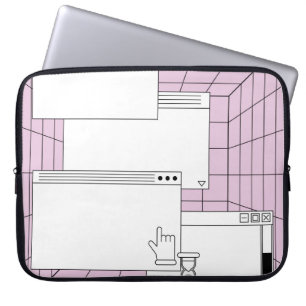 Kollage von Elementen der Benutzeroberfläche. Cybe Laptopschutzhülle