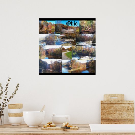 KOLLAGE VON OHIO POSTER (Küche)