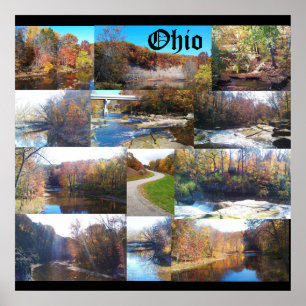 KOLLAGE VON OHIO POSTER