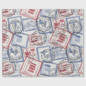 Kollagemuster mit Vintage-Poststempeln (2) Geschenkpapier (Flach)