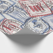 Kollagemuster mit Vintage-Poststempeln (2) Geschenkpapier (Ecke)