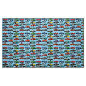 Kollagenmuster mit klassischen Oldtimern Stoff (Fat Quarter (45,7 x 55,9 cm))