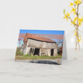 Kollapsierende Scheune "Alles hat seine Zeit" Karte (Gelbe Blume)