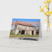 Kollapsierende Scheune I kann alt Großvater für Gr Karte (Gelbe Blume)