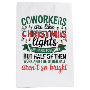Kollegen sind wie Weihnachtslichter Lustiges Büro Mittlere Geschenktüte