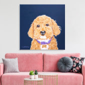 Kollegiat Goldendoodle Leinwanddruck (Insitu (Wohnzimmer))