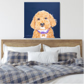 Kollegiat Goldendoodle Leinwanddruck (Insitu (Schlafzimmer))