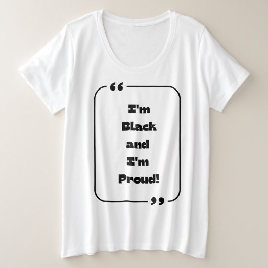 Kollektion "Black History Month" Große Größe T-Shirt (Design vorne)