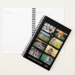 Kollektion des Fotos 8 Fotos personalisiert Planer<br><div class="desc">Machen Sie Ihre eigene Foto-Collage, 8 Fotos auf schwarzem Hintergrund, Planer. Sie können Ihre eigenen Fotos und Namen, Monogramm und Jahr hinzufügen, um einen sehr einzigartigen und persönlichen Planer zu schaffen.</div>