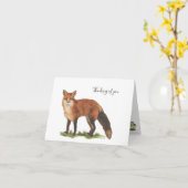 Kollektion Fuchs Notizkarte Karte (Gelbe Blume)