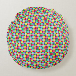 Kollektion Vintages Hintergrunddesign mit farbenfr Rundes Kissen