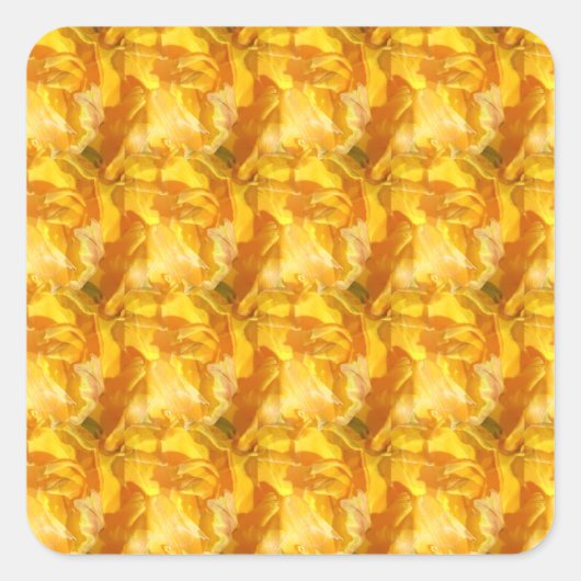 kollektive Blüte Quadratischer Aufkleber (Vorderseite)