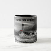 Kollektor-Tasse, Yaquina Leuchtturm Oregon Zweifarbige Tasse (Mittel)
