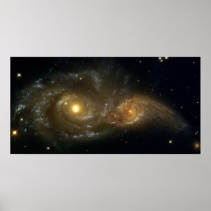 Kollidierende Galaxien NGC 2207 IC 2163 vom Hubble Poster