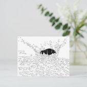 Kollision, Splash Illustration Postkarte (Stehend Vorderseite)