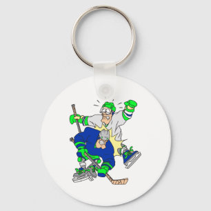 Kollisionsgrafik für lustige Eishockey Schlüsselanhänger