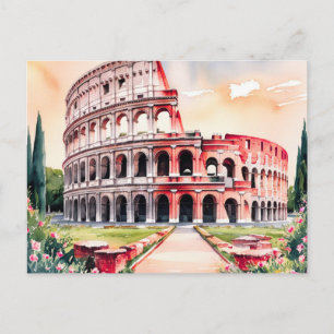 Kolloosseum Rom Aquarellkunst Postkarte