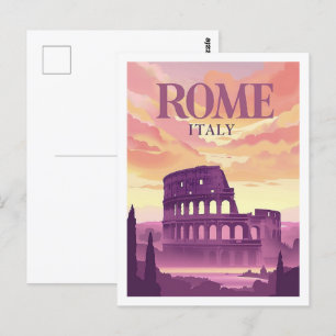 Kollosseum Rom Italien Vintage Berühmter Reiseort Postkarte