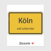 Köln Aufkleber Sticker Autoaufkleber (Blatt)