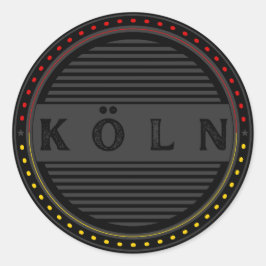 Köln City Pride Emblem – Deutsche Identität Runder Aufkleber