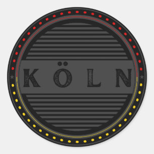 Köln City Pride Emblem – Deutsche Identität Runder Aufkleber