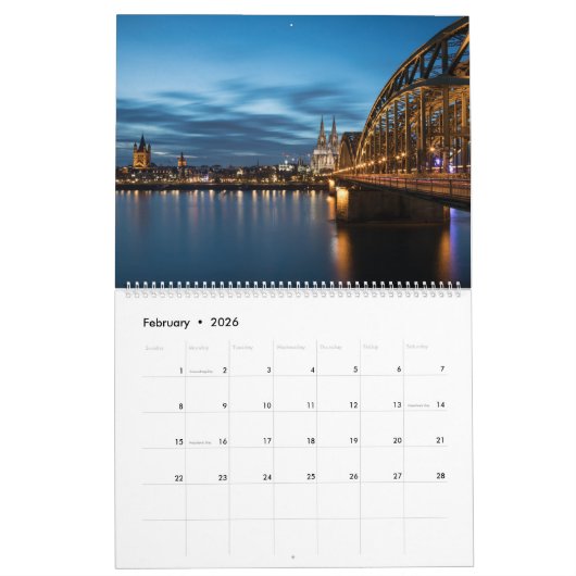 Köln Deutschland 2026 Kalender (Feb 2026)