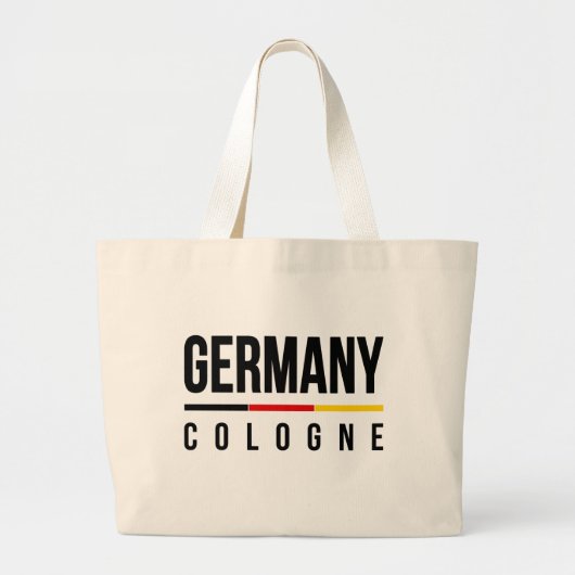 Köln Deutschland Jumbo Stoffbeutel (Vorne)