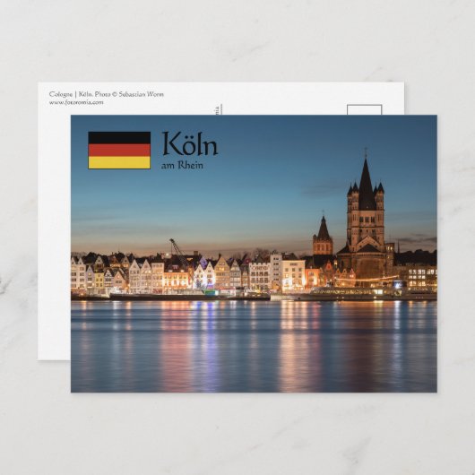 Köln Deutschland Postkarte (Vorne/Hinten)