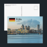 Köln Deutschland Postkarte<br><div class="desc">Foto der Basilika St. Cunibert (Romanische Kirche St. Kunibert) am Rheinufer in Köln. Foto © Sebastian Wurm.</div>