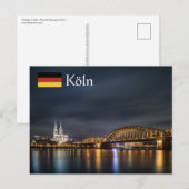 Köln Deutschland Postkarte (Vorne/Hinten)