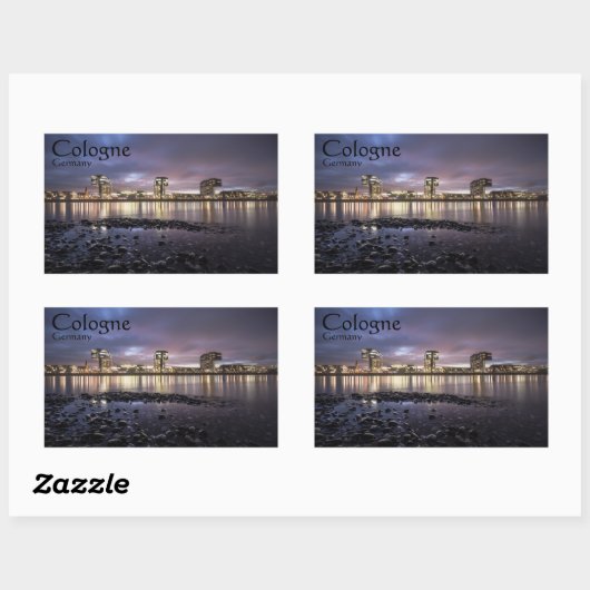 Köln Deutschland Rechteckiger Aufkleber (Blatt)