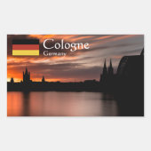 Köln Deutschland Rechteckiger Aufkleber (Vorderseite)