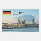 Köln Deutschland Rechteckiger Aufkleber (Vorderseite)