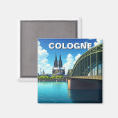 Köln Deutschland Reise Magnet (Vorderseite/Rückseite)