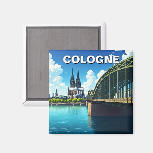 Köln Deutschland Reise Magnet (Vorderseite/Rückseite)