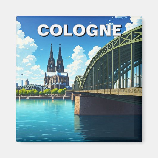 Köln Deutschland Reise Magnet (Vorne)